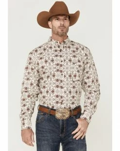 Cowboy Hardware Men's Floral Bandana Print Long Sleeve Button-Down Western Shirt Beige/khaki 11 Cowboy Hardware Men's Floral Bandana Print Long Sleeve Button-Down Western Shirt Beige/khaki -Cowboy Hardware Shop 2000360865 250 P1 1