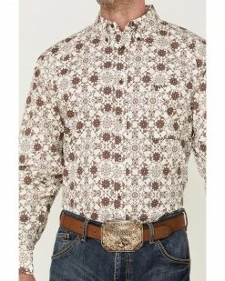 Cowboy Hardware Men's Floral Bandana Print Long Sleeve Button-Down Western Shirt Beige/khaki 9 Cowboy Hardware Men's Floral Bandana Print Long Sleeve Button-Down Western Shirt Beige/khaki -Cowboy Hardware Shop 2000360865 250 P3
