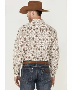Cowboy Hardware Men's Floral Bandana Print Long Sleeve Button-Down Western Shirt Beige/khaki 10 Cowboy Hardware Men's Floral Bandana Print Long Sleeve Button-Down Western Shirt Beige/khaki -Cowboy Hardware Shop 2000360865 250 P4