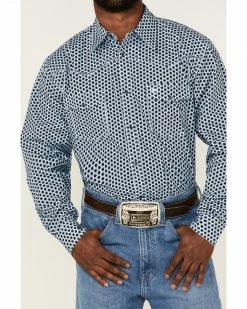 Cowboy Hardware Men's Six Star Geo Print Long Sleeve Snap Western Shirt Navy 9 Cowboy Hardware Men's Six Star Geo Print Long Sleeve Snap Western Shirt Navy -Cowboy Hardware Shop 2000360867 410 P3