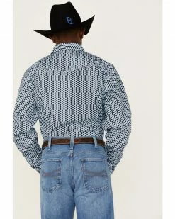 Cowboy Hardware Men's Six Star Geo Print Long Sleeve Snap Western Shirt Navy 10 Cowboy Hardware Men's Six Star Geo Print Long Sleeve Snap Western Shirt Navy -Cowboy Hardware Shop 2000360867 410 P4