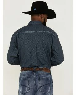 Cowboy Hardware Men's Squiggly Diamond Star Geo Print Long Sleeve Western Shirt Navy 10 Cowboy Hardware Men's Squiggly Diamond Star Geo Print Long Sleeve Western Shirt Navy -Cowboy Hardware Shop 2000360869 410 P4