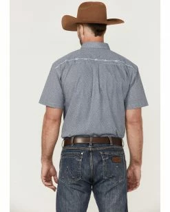 Cowboy Hardware Men's Basket Weave Short Sleeve Button-Down Western Shirt Blue 10 Cowboy Hardware Men's Basket Weave Short Sleeve Button-Down Western Shirt Blue -Cowboy Hardware Shop 2000360871 400 P4
