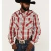 Cowboy Hardware Men's Burgundy Hombre Plaid Long Sleeve Snap Western Shirt 2 Cowboy Hardware Men's Burgundy Hombre Plaid Long Sleeve Snap Western Shirt -Cowboy Hardware Shop 2000360872 640 P1