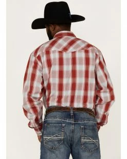 Cowboy Hardware Men's Burgundy Hombre Plaid Long Sleeve Snap Western Shirt 9 Cowboy Hardware Men's Burgundy Hombre Plaid Long Sleeve Snap Western Shirt -Cowboy Hardware Shop 2000360872 640 P4