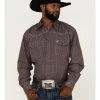 Cowboy Hardware Men's Wavy Square Geo Print Western Shirt  Red -Cowboy Hardware Shop 2000360873 600 P1