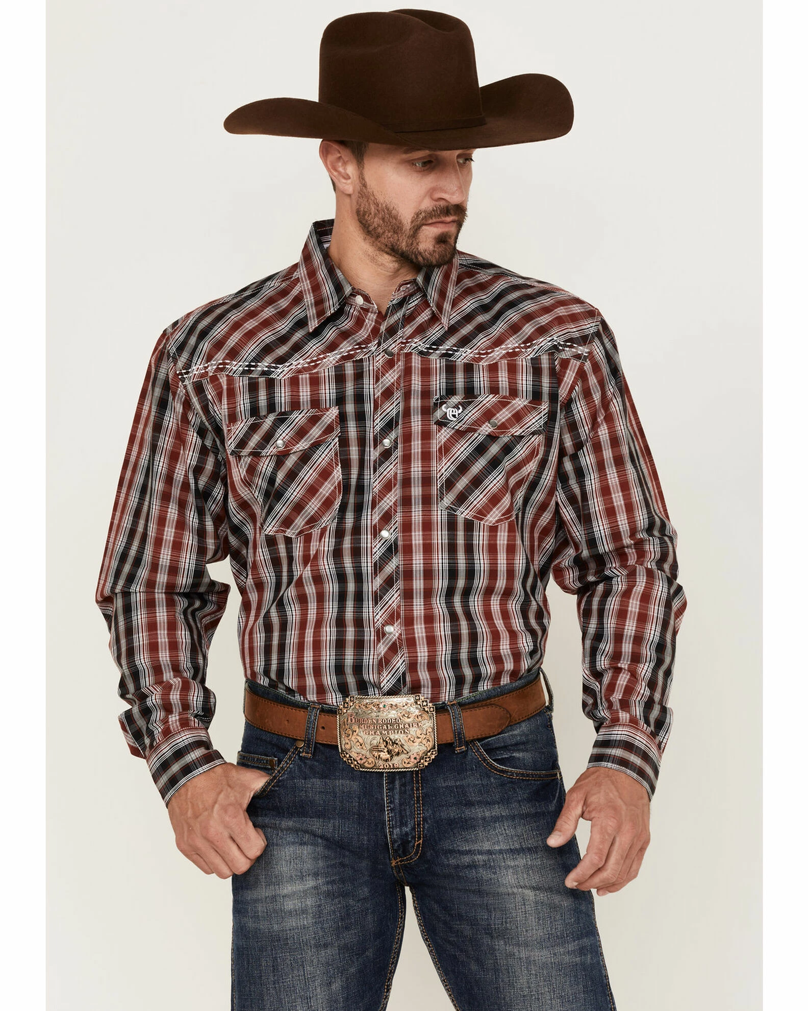 Cowboy Hardware Men's Arroyo Large Plaid Snap Western Shirt 3 Cowboy Hardware Men's Arroyo Large Plaid Snap Western Shirt