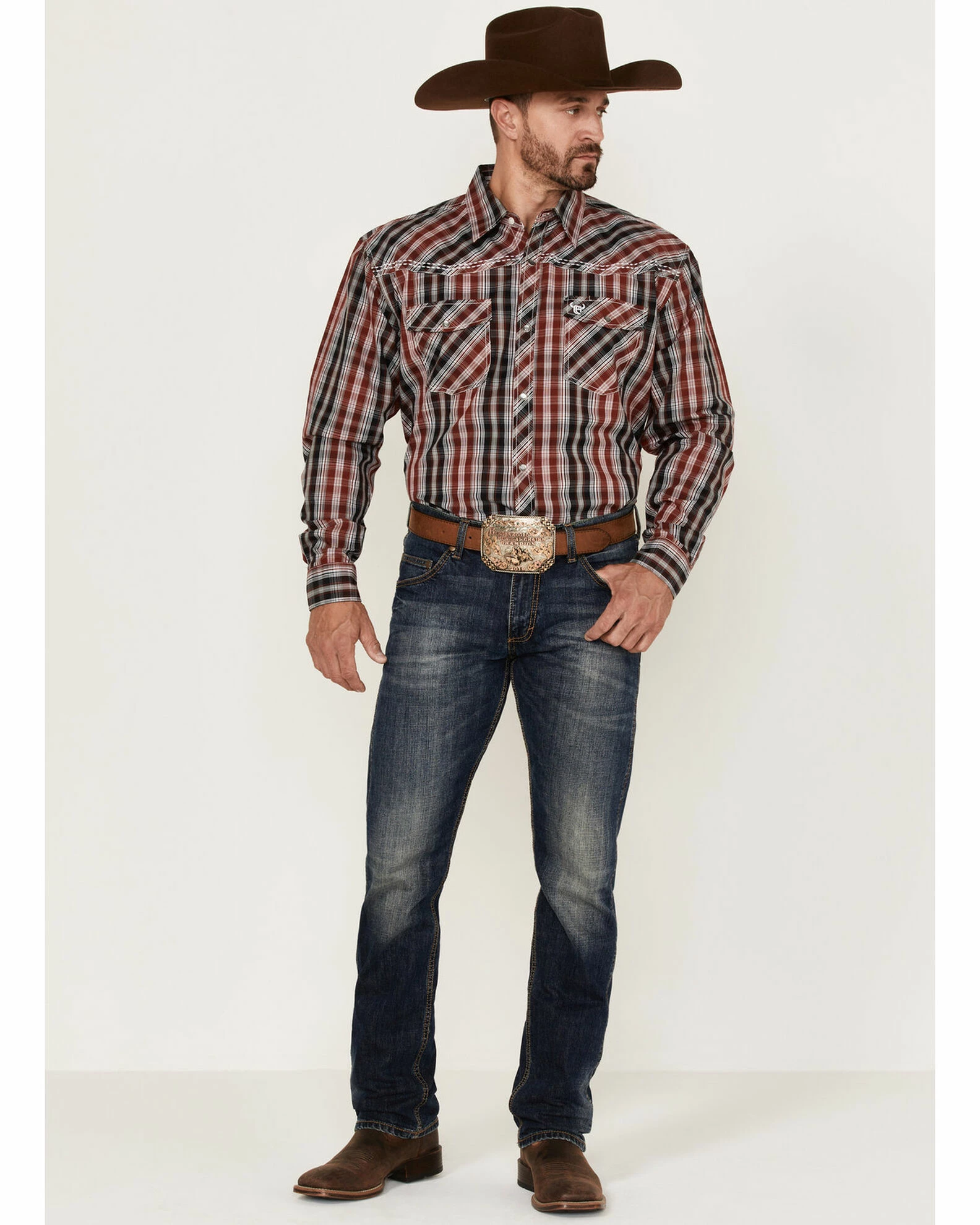 Cowboy Hardware Men's Arroyo Large Plaid Snap Western Shirt 4 Cowboy Hardware Men's Arroyo Large Plaid Snap Western Shirt - Image 2