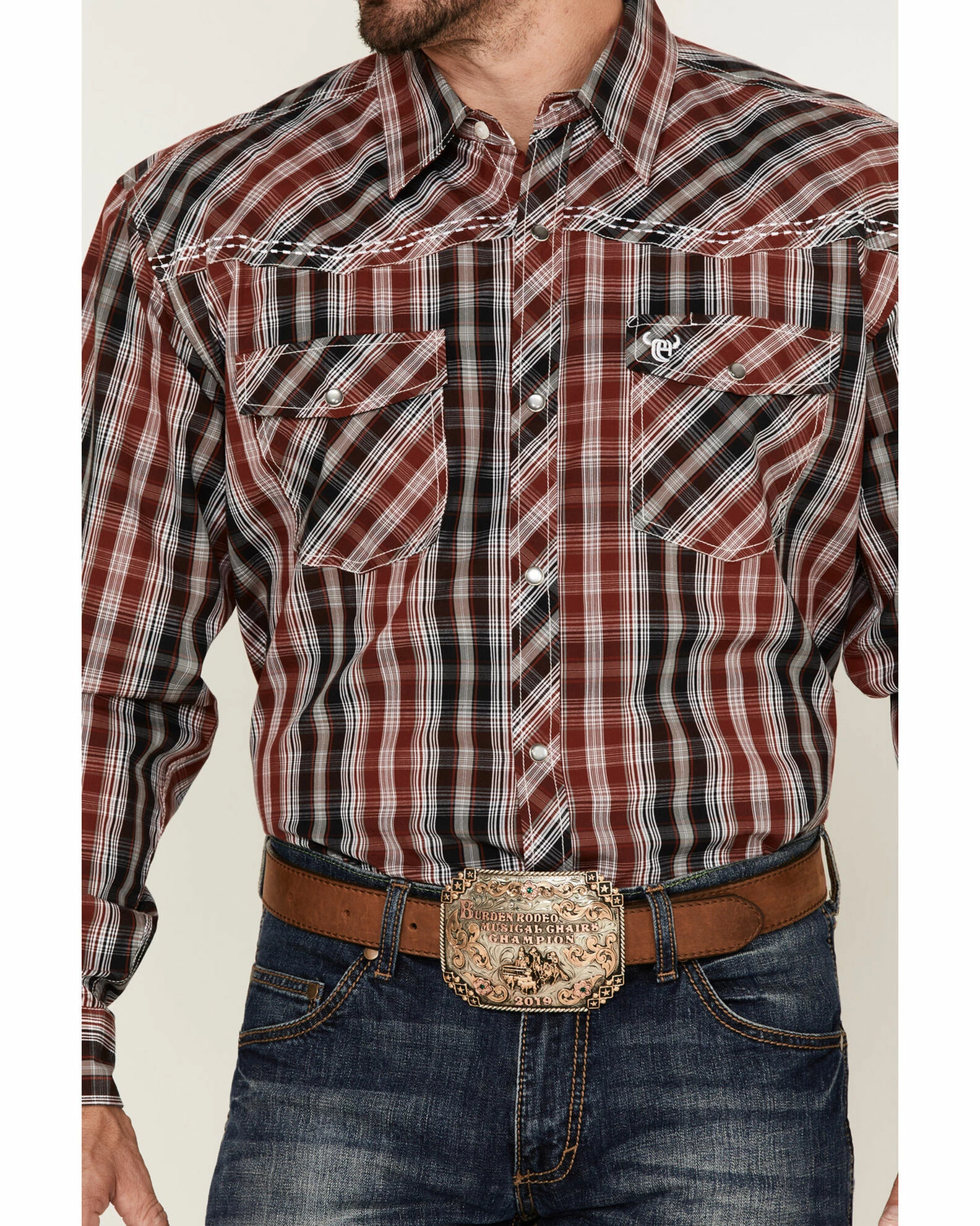 Cowboy Hardware Men's Arroyo Large Plaid Snap Western Shirt 5 Cowboy Hardware Men's Arroyo Large Plaid Snap Western Shirt - Image 3
