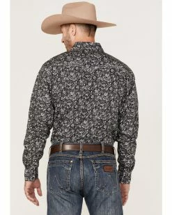 Cowboy Hardware Men's Range Paisley Print Long Sleeve Snap Western Shirt  Black -Cowboy Hardware Shop 2000360875 001 P4