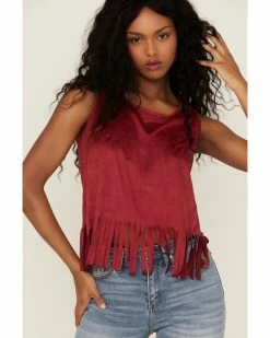 Cowboy Hardware Women's Red Faux Suede Fringe Tank -Cowboy Hardware Shop 2000362173 600 P3