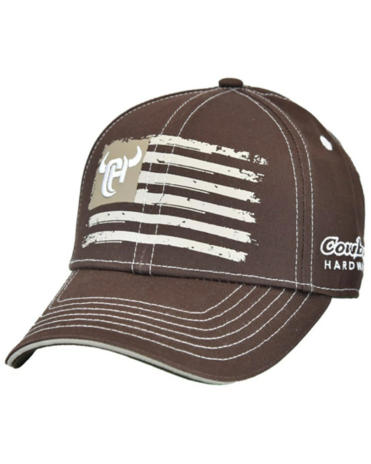 Cowboy Hardware Men's Flag Baseball Cap Brown 4 Cowboy Hardware Men's Flag Baseball Cap Brown - Image 2