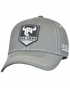 Cowboy Hardware Grey Shield Logo Fitted Baseball Cap For Men's