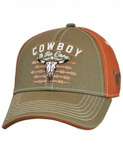 Cowboy Hardware Boys' Two-Tone Brown & Orange Cowboy To The Core Baseball Cap