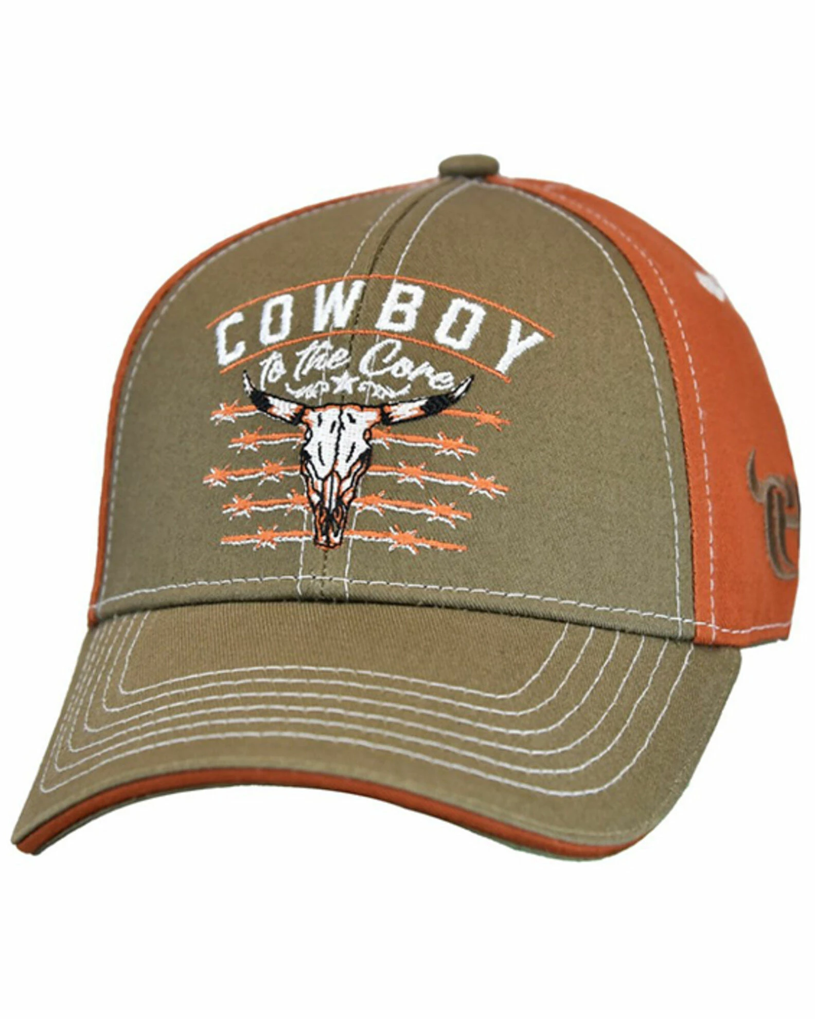 Cowboy Hardware Boys' Two-Tone Brown & Orange Cowboy To The Core Baseball Cap 2 Cowboy Hardware Boys' Two-Tone Brown & Orange Cowboy To The Core Baseball Cap