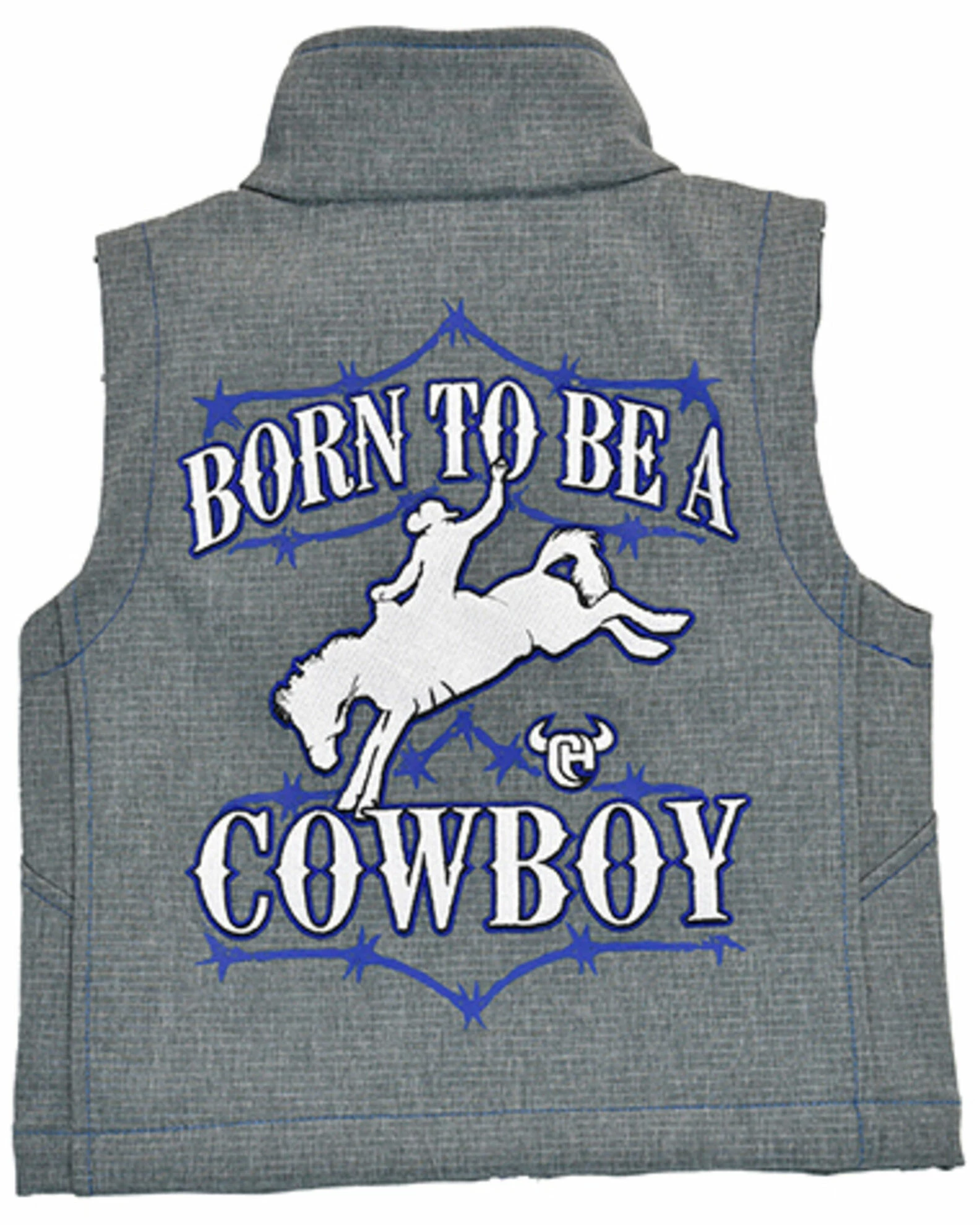 Cowboy Hardware Toddler-Boys' Dark Grey Born To Be A Cowboy Vest 4 Cowboy Hardware Toddler-Boys' Dark Grey Born To Be A Cowboy Vest - Image 2