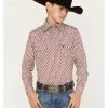 Cowboy Hardware Boys' Six Star Print Long Sleeve Snap Western Shirt Burgundy -Cowboy Hardware Shop 2000376458 640 P1