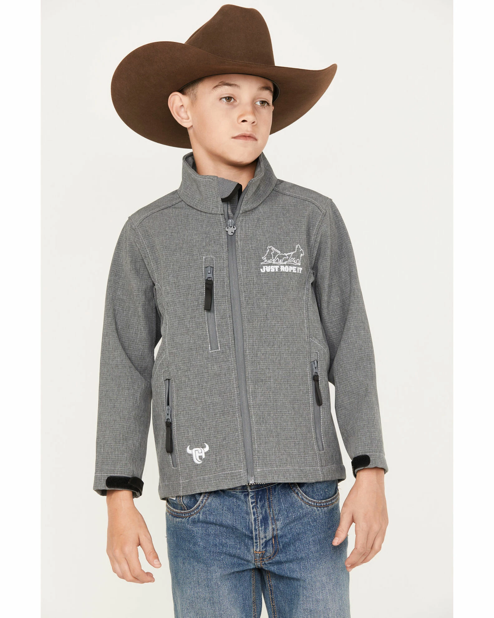 Cowboy Hardware Boys' Live Fast Embroidered Team Roper Softshell Jacket 3 Cowboy Hardware Boys' Live Fast Embroidered Team Roper Softshell Jacket