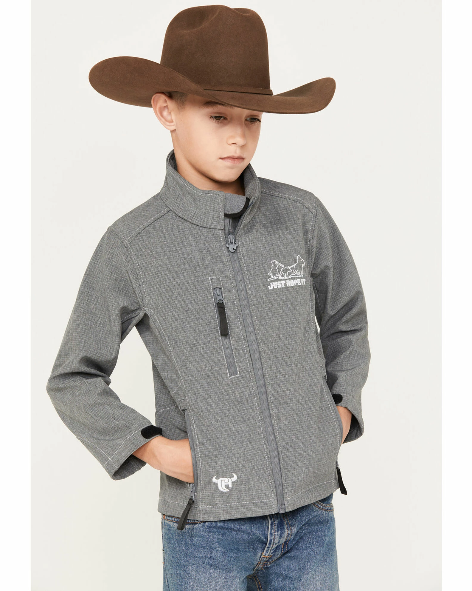 Cowboy Hardware Boys' Live Fast Embroidered Team Roper Softshell Jacket 4 Cowboy Hardware Boys' Live Fast Embroidered Team Roper Softshell Jacket - Image 2