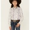 Cowboy Hardware Girls' Purple Floral Pattern Long Sleeve Snap Shirt -Cowboy Hardware Shop 2000376470 500 P1
