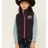 Cowboy Hardware Girls' Black Sunset Triple Horse Vest -Cowboy Hardware Shop 2000376478 001 P1