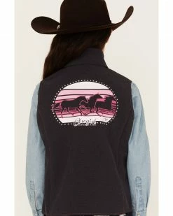 Cowboy Hardware Girls' Black Sunset Triple Horse Vest -Cowboy Hardware Shop 2000376478 001 P4