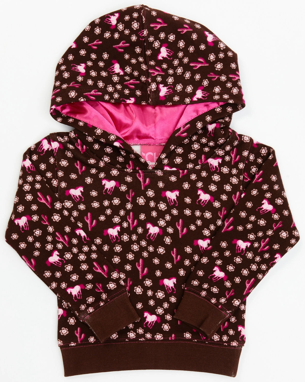 Cowboy Hardware Brown Daisy Rider Print Hooded Sweatshirt For Toddler-Girls' 6 Cowboy Hardware Brown Daisy Rider Print Hooded Sweatshirt For Toddler-Girls' - Image 4