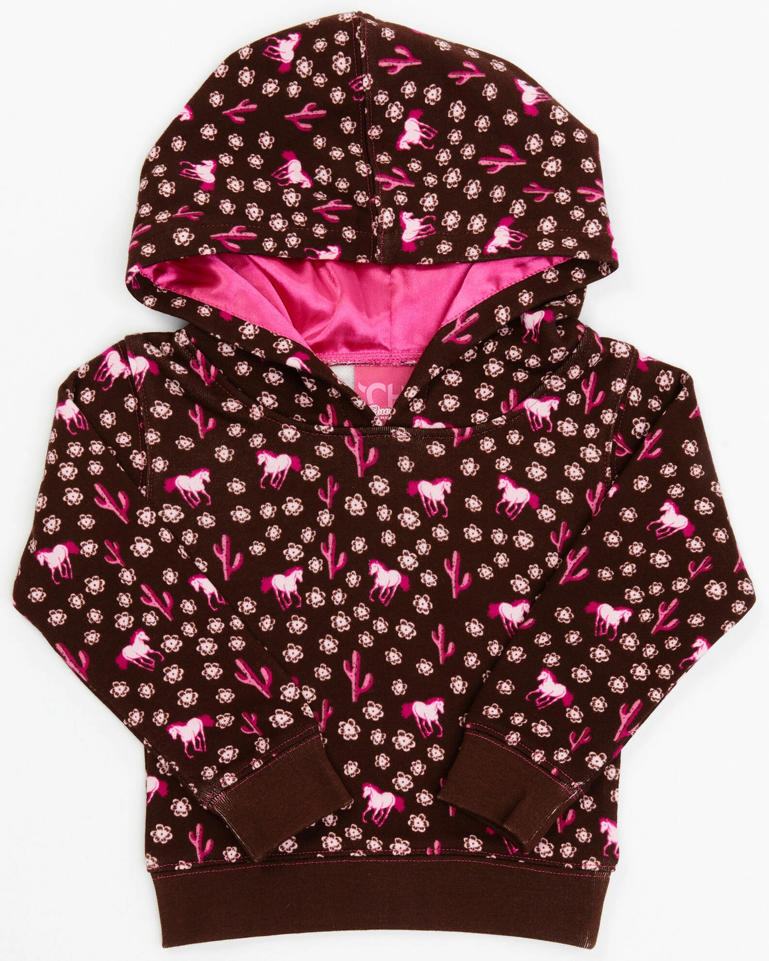 Cowboy Hardware Brown Daisy Rider Print Hooded Sweatshirt For Toddler-Girls' 3 Cowboy Hardware Brown Daisy Rider Print Hooded Sweatshirt For Toddler-Girls'