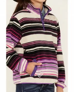 Cowboy Hardware Girls' Purple Serape Polar Fleece Pullover -Cowboy Hardware Shop 2000376489 500 P3