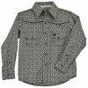 Cowboy Hardware Boys' Diamond Geo Print Long Sleeve Snap Western Shirt Charcoal -Cowboy Hardware Shop 2000376538 022 P1