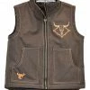 Cowboy Hardware Boys' Steer Head Graphic Tech Woodsman Vest Chocolate -Cowboy Hardware Shop 2000376539 240 P1
