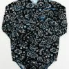 Cowboy Hardware Boys' Paisley Print Long Sleeve Snap Western Shirt Onesie - Infant Black -Cowboy Hardware Shop 2000376542 001 P1