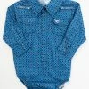 Cowboy Hardware Circle Star Long Sleeve Snap Western Onesie - Infant For Infant-Boys' -Cowboy Hardware Shop 2000376544 400 P1