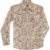 Cowboy Hardware Toddler-Boys' Paisley Print Long Sleeve Snap Western Shirt Black -Cowboy Hardware Shop 2000376585 110 P1