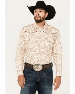 Cowboy Hardware Men's Paisley Print Snap Western Shirt  Cream -Cowboy Hardware Shop 2000378797 110 P1 1