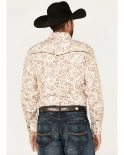 Cowboy Hardware Men's Paisley Print Snap Western Shirt  Cream -Cowboy Hardware Shop 2000378797 110 P4