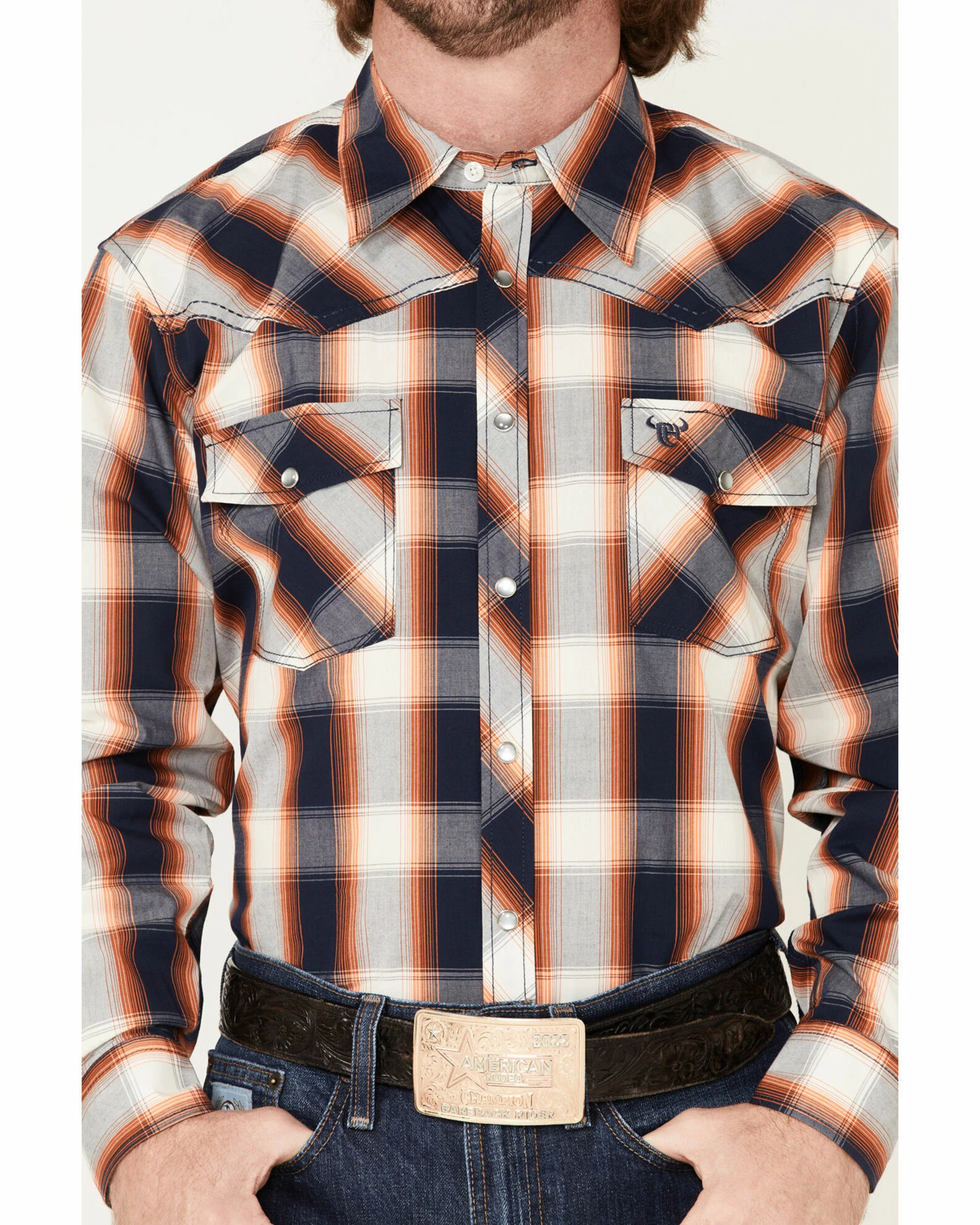 Cowboy Hardware Men's Hombre Large Plaid Snap Western Shirt 5 Cowboy Hardware Men's Hombre Large Plaid Snap Western Shirt - Image 3