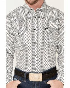 Cowboy Hardware Men's Six Star Geo Print Snap Western Shirt  White -Cowboy Hardware Shop 2000378799 100 P3