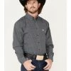 Cowboy Hardware Men's Wavy Square Geo Print Button-Down Western Shirt  -Cowboy Hardware Shop 2000378800 410 P1