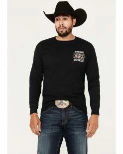 Cowboy Hardware Men's Triple Flag Skull Graphic T-Shirt 