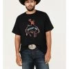 Cowboy Hardware Men's Whiskey Bar Neon Bull Graphic T-Shirt  -Cowboy Hardware Shop 2000378803 001 P1