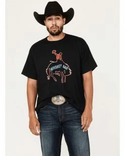 Cowboy Hardware Men's Whiskey Bar Neon Bull Graphic T-Shirt 