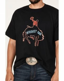 Cowboy Hardware Men's Whiskey Bar Neon Bull Graphic T-Shirt  -Cowboy Hardware Shop 2000378803 001 P3