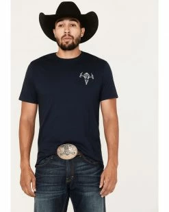 Cowboy Hardware Shop 25 Cowboy Hardware Men's Hunters Steerhead Skull Flag Graphic T-ShirtÂ