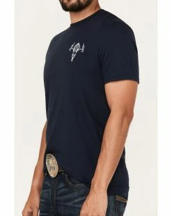 Cowboy Hardware Men's Hunters Steerhead Skull Flag Graphic T-Shirt  -Cowboy Hardware Shop 2000378804 410 P3