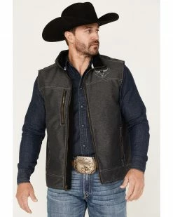 Cowboy Hardware Shop 33 Cowboy Hardware Men's Logo Embroidered Woodsman Tech Vest Black