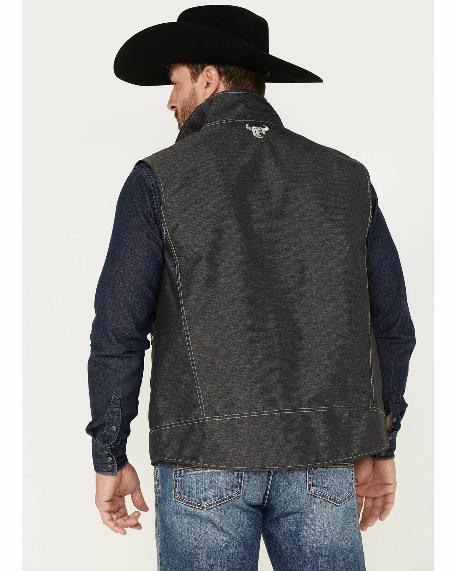 Cowboy Hardware Men's Logo Embroidered Woodsman Tech Vest Black 5 Cowboy Hardware Men's Logo Embroidered Woodsman Tech Vest Black - Image 4