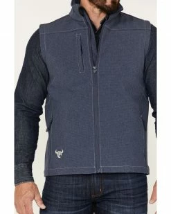 Cowboy Hardware Barbed Diamond Zip Vest For Men's Blue -Cowboy Hardware Shop 2000378813 400 P3
