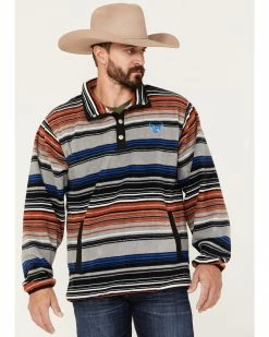 Cowboy Hardware Men's 1/4 Snap Serape Stripe Fleece Cadet Sweatshirt Orange 11 Cowboy Hardware Men's 1/4 Snap Serape Stripe Fleece Cadet Sweatshirt Orange -Cowboy Hardware Shop 2000378816 800 P1 1