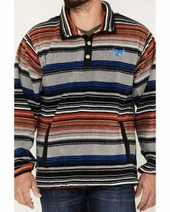 Cowboy Hardware Men's 1/4 Snap Serape Stripe Fleece Cadet Sweatshirt Orange 9 Cowboy Hardware Men's 1/4 Snap Serape Stripe Fleece Cadet Sweatshirt Orange -Cowboy Hardware Shop 2000378816 800 P3